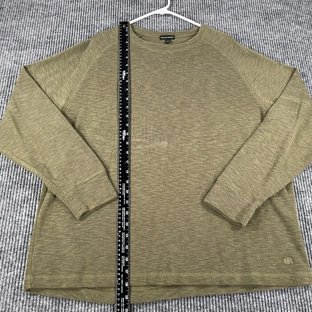 Banana‎ Republic Mens Sweater 2XL XXL Green Long Sleeve Lightweight Warm Soft